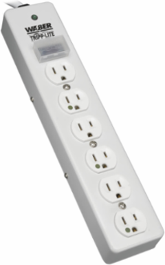 Hospital-Grade Surge Protector with 6 Outlets, 15 ft Cord, 1050 Joules