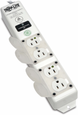 Medical-Grade Power Strip, 4 Hospital-Grade Outlets, 6 ft Cord, Surge Protection