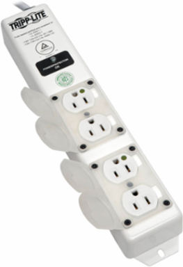Medical-Grade Power Strip, 4 Hospital-Grade Outlets, 6 ft Cord, Surge Protection