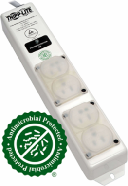 Medical-Grade Power Strip, 4 Hospital-Grade Outlets, 6 ft Cord, Surge Protection