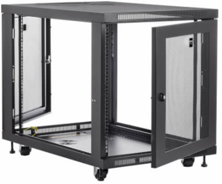12U Mid-Depth Rack Enclosure Cabinet, 1,000 lb Load Capacity, 32.5 Inch Max Depth