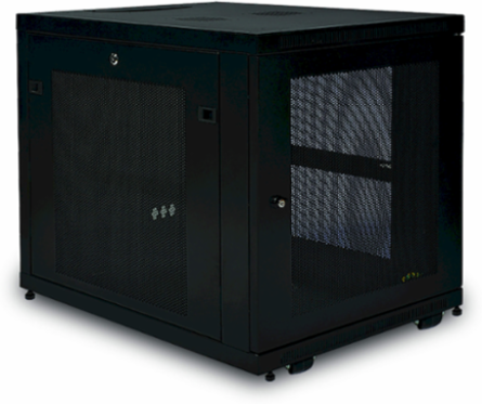 12U Mid-Depth Rack Enclosure Cabinet, 1,000 lb Load Capacity, 32.5 Inch Max Depth