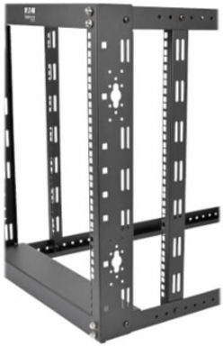 12U Open Frame Rack, 36 Inch Deep, 1000 lb Capacity, Black Steel