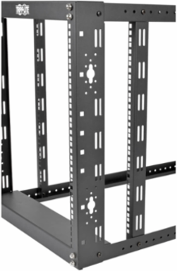 12U Open Frame Rack, 36 Inch Deep, 1000 lb Capacity, Black Steel