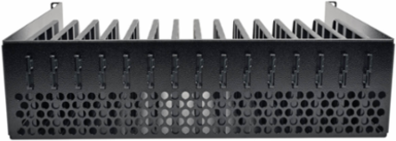 3U Rack-Mount Storage Shelf for 16 Devices, 4.88 x 18.88 x 15.81 Inch