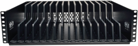 3U Rack-Mount Storage Shelf for 16 Devices, 4.88 x 18.88 x 15.81 Inch