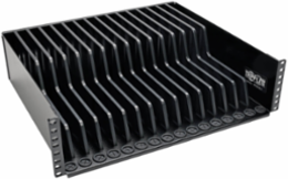 3U Rack-Mount Storage Shelf for 16 Devices, 4.88 x 18.88 x 15.81 Inch