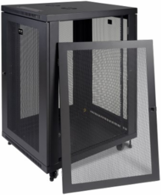 18U Mid-Depth Rack Enclosure Cabinet, 1000 lbs Capacity, 28.31 Inch Depth