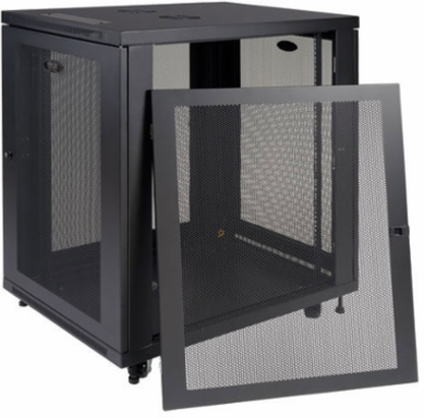 18U Mid-Depth Rack Enclosure Cabinet, 1000 lbs Capacity, 28.31 Inch Depth