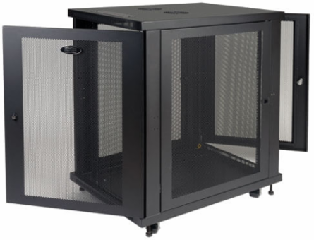 18U Mid-Depth Rack Enclosure Cabinet, 1000 lbs Capacity, 28.31 Inch Depth
