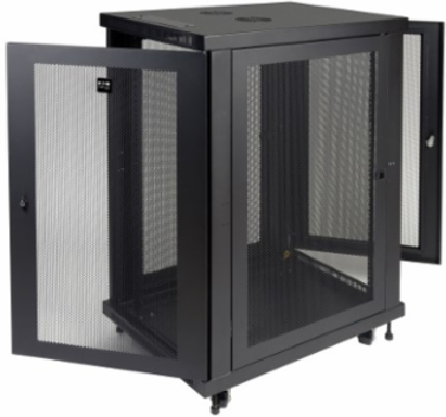 18U Mid-Depth Rack Enclosure Cabinet, 1000 lbs Capacity, 28.31 Inch Depth