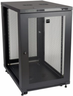 18U Mid-Depth Rack Enclosure Cabinet, 1000 lbs Capacity, 28.31 Inch Depth