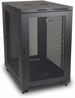 18U Mid-Depth Rack Enclosure Cabinet, 1000 lbs Capacity, 28.31 Inch Depth
