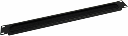 1U Cable Pass-Through Panel with Brush Strip, 1.73 x 19 x 0.50 Inch, Passive Cooling