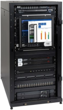 25U Server Rack Enclosure Cabinet, 42 Inch Depth, 3000 lb Capacity, Black