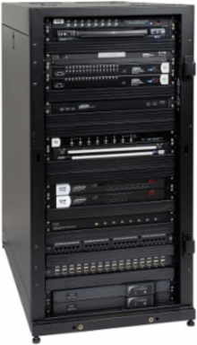 25U Server Rack Enclosure Cabinet, 42 Inch Depth, 3000 lb Capacity, Black
