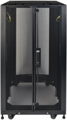 25U Shallow-Depth Rack Enclosure Cabinet, 3000 lbs Capacity, 50 x 23.63 x 32.6 Inch