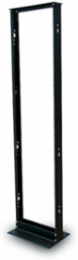 45U Open Frame Rack, 800 lb Capacity, Black Aluminum, Extra Deep