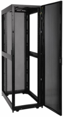 42U Rack Enclosure Cabinet, 27.75 Inch Depth, 3000 lb Capacity, 10-32 Mounting Holes
