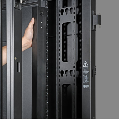 42U Rack Enclosure Cabinet, Black, 27.75 Inch Depth, 3000 lb Load Capacity