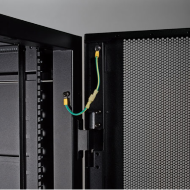 42U Rack Enclosure Cabinet, Black, 27.75 Inch Depth, 3000 lb Load Capacity