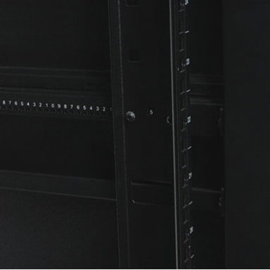 42U Rack Enclosure Cabinet, Black, 27.75 Inch Depth, 3000 lb Load Capacity