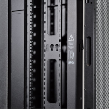 42U Rack Enclosure Cabinet, Black, 27.75 Inch Depth, 3000 lb Load Capacity