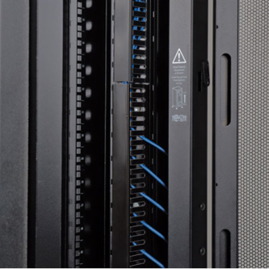 42U Rack Enclosure Cabinet, Black, 27.75 Inch Depth, 3000 lb Load Capacity