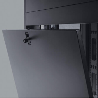 42U Rack Enclosure Cabinet, Black, 27.75 Inch Depth, 3000 lb Load Capacity