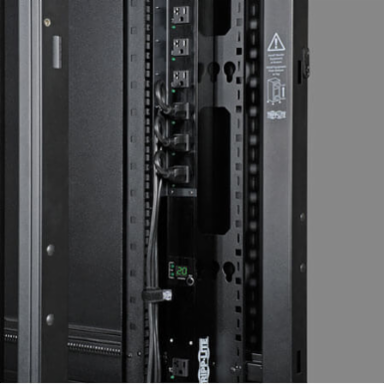 42U Rack Enclosure Cabinet, Black, 27.75 Inch Depth, 3000 lb Load Capacity