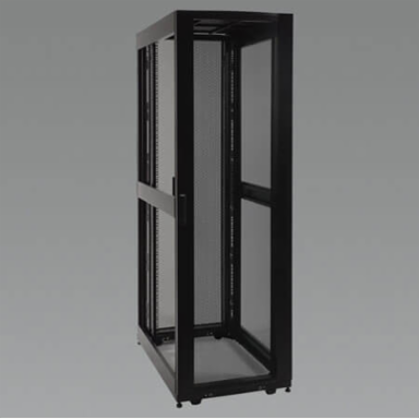 42U Rack Enclosure Cabinet, Black, 27.75 Inch Depth, 3000 lb Load Capacity