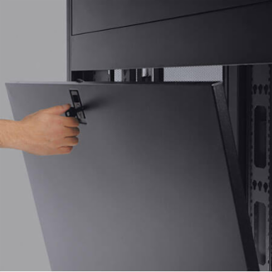 42U Rack Enclosure Cabinet, Black, 27.75 Inch Depth, 3000 lb Load Capacity