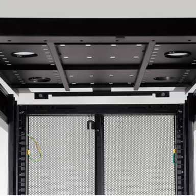 42U Rack Enclosure Cabinet, Black, 27.75 Inch Depth, 3000 lb Load Capacity