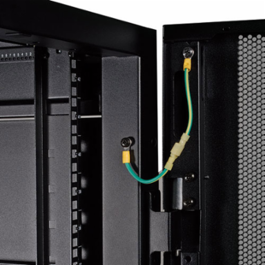 42U Shallow Rack Enclosure Cabinet, 3000 lb Capacity, 27 Inch Depth