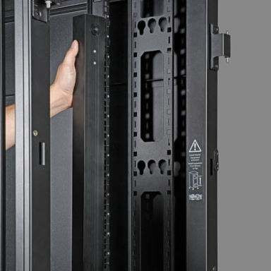 42U Shallow Rack Enclosure Cabinet, 3000 lb Capacity, 27 Inch Depth