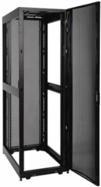 42U SmartRack Shallow Depth Rack Enclosure Cabinet, 2250 lb Rolling Capacity, 32 Inch Depth