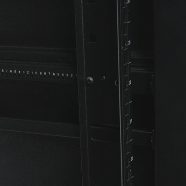 45U Standard-Depth Server Rack Enclosure, 3000 lb Capacity, 27.75 Inch Depth