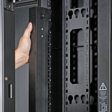 45U Deep Rack Enclosure Cabinet, 1143mm Depth, 3000 lb Capacity