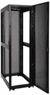 45U Mid-Depth Rack Enclosure Cabinet, 3000 lb Capacity, 36 Inch Depth, Black