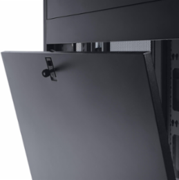 48U SmartRack Side Panel with Key Lock Latch, Black, 27 lbs