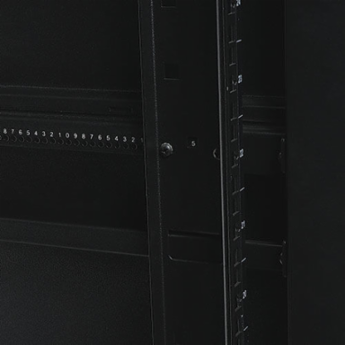 48U Deep Rack Enclosure 45 Inch Depth, 3000 lb Capacity, Black