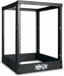13U 4-Post Open Frame Rack - Max Load 1000 lb, Fits 22-36 Inch Equipment