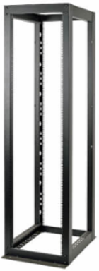 48U Heavy-Duty Open Frame Rack - Black, Supports 3000 lb, 35.25 Inch Depth