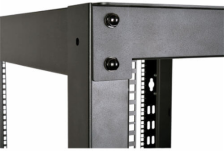 48U Heavy-Duty Open Frame Rack - Black, Supports 3000 lb, 35.25 Inch Depth