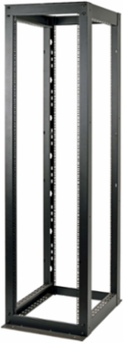 48U Heavy-Duty Open Frame Rack - Black, Supports 3000 lb, 35.25 Inch Depth