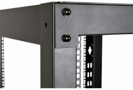 52U Heavy-Duty Open Frame Rack - 3000 lb Capacity, 35.25 Inch Depth, Black Steel