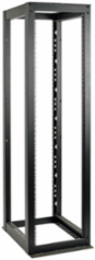52U Heavy-Duty Open Frame Rack - 3000 lb Capacity, 35.25 Inch Depth, Black Steel