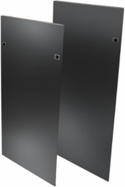 52U Heavy-Duty Open Frame Side Panels with Latches, Black, 46 lbs, 5-Year Warranty
