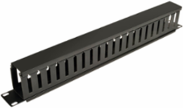 1U 19 Inch Horizontal Cable Manager - Finger Duct with Cover