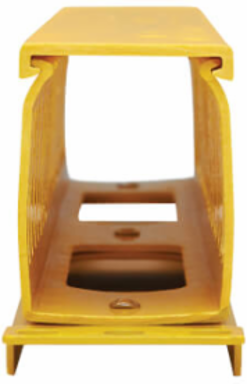 Horizontal Cable Manager, Finger Duct with Cover, 1U, Yellow